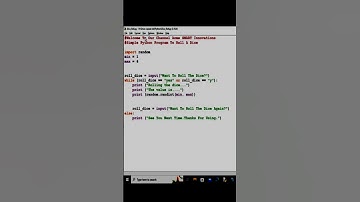 Python Program Dice Roll #shorts