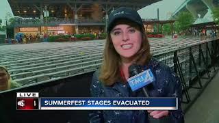 Summerfest stages temporarily stopped due to weather