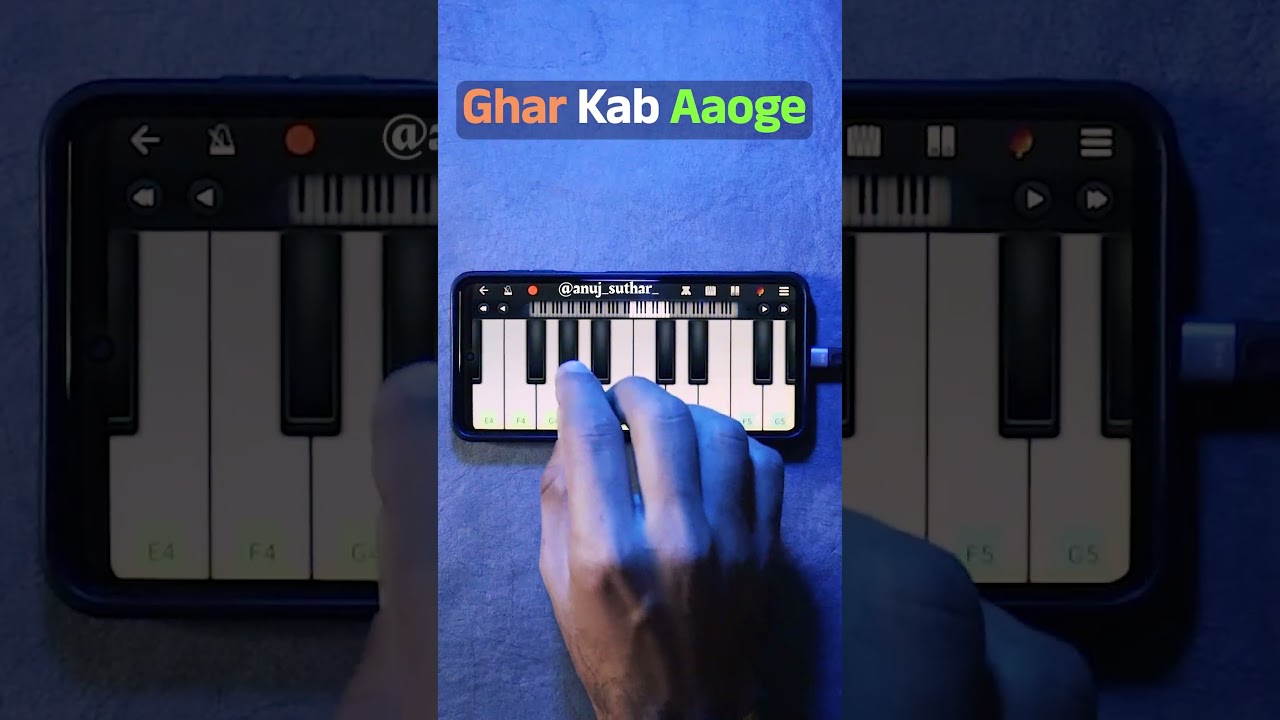 Ghar Kab Aaoge - Mobile Piano Tutorial | Border 2 | Indian Patriotic Song