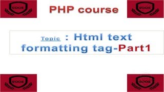 Part 1- Html text formatting tags,image tags, Anchor tags ,image Mapping  ( PHP Complete course )