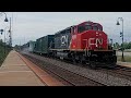 Rare! Canadian National SD40-2W 5289 leads O927 at Round Lake Beach, IL