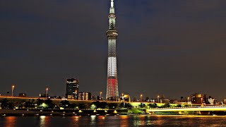 東京スカイツリー ライトアップ 東京 オリンピック 聖火リレー 走行中の 北海道 をイメージした 五輪 ライティング Youtube 東京スカイツリー ライトアップ 東京 オリンピック 聖火リレー 走行中の 北海道 をイメージした 五輪 ライティング Youtube