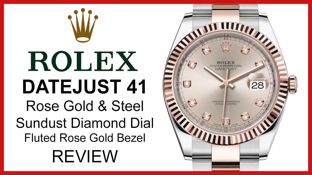 rolex datejust rose gold diamond