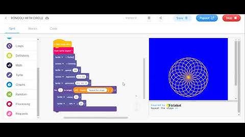 RONGOLI WITH CIRCLE IN EDUBLOCKS PYTHON
