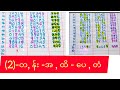 (2)-တ, န်း -အ , ထိ - ပေ , တံ 