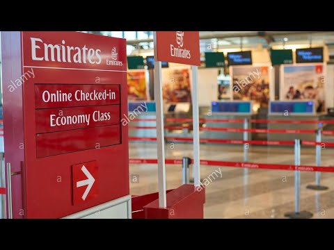 Travel self check in Counter التسجيل الذاتي للطيران في المطار