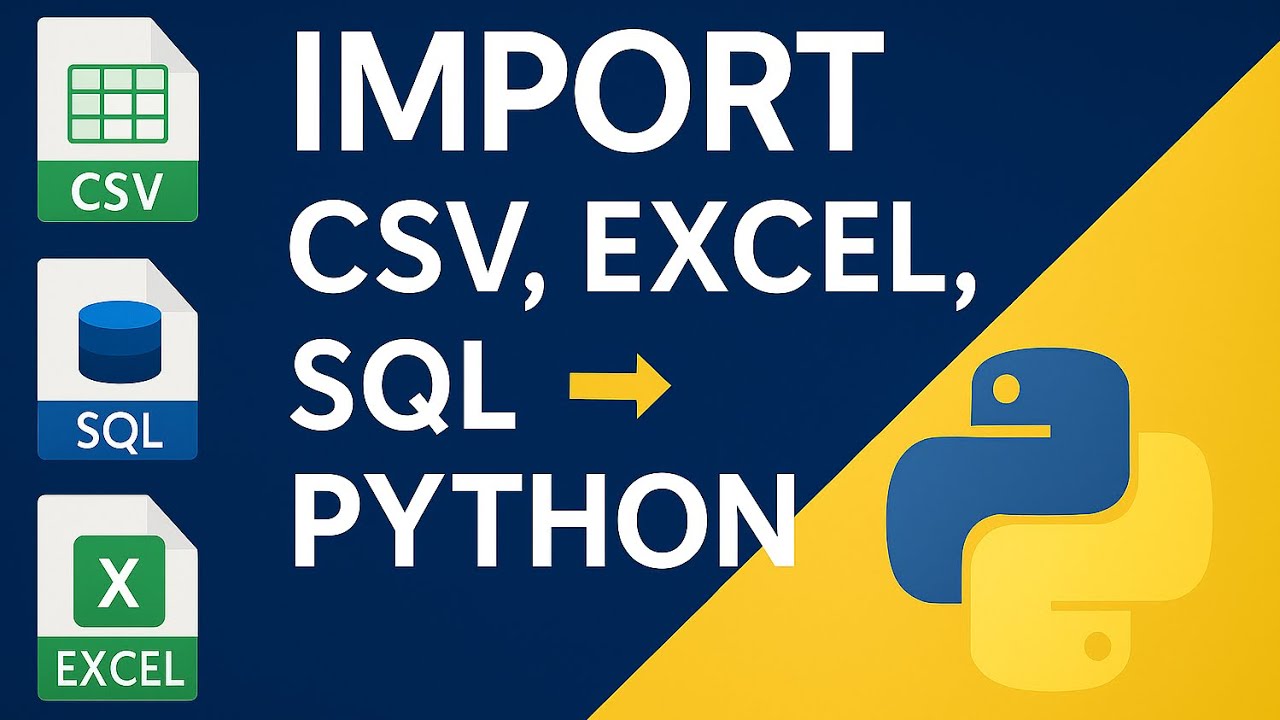 Python Pandas | Import CSV, Excel, SQL & JSON Files Easily