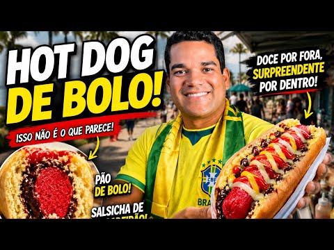I Tried the Most Unique CAKE HOT DOG in Maceió 😱 Is It Any Good? | Rua Fechada Ponta Verde