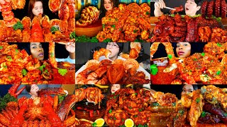 ULTIMATE SEAFOOD BOIL MUKBANG COMPILATION 🦐🦀🦞 SPICY SAUCY SEAFOOD BOILED EATING SHOW REAL SOUND ASMR