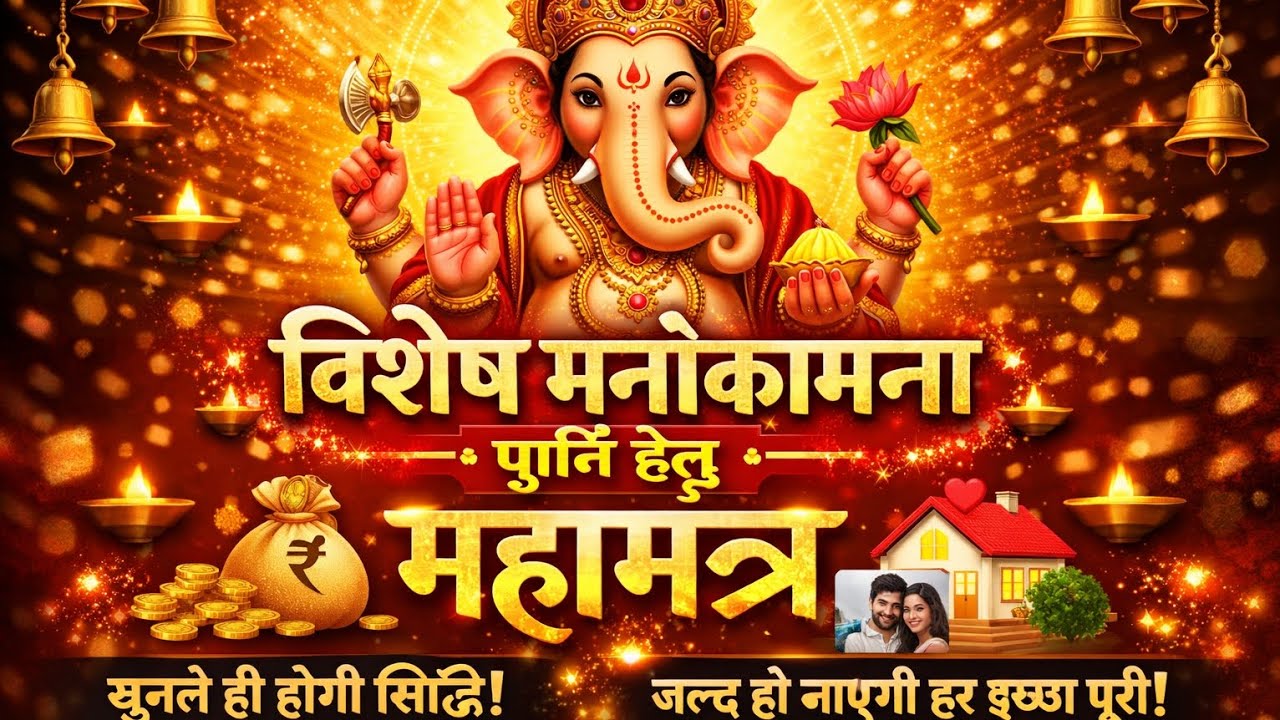 विशेष मनोकामना पूर्ति हेतु महा मंत्र | गणेश जी शक्तिशाली जप | 10 Minute Powerful Mantra🌺🙏