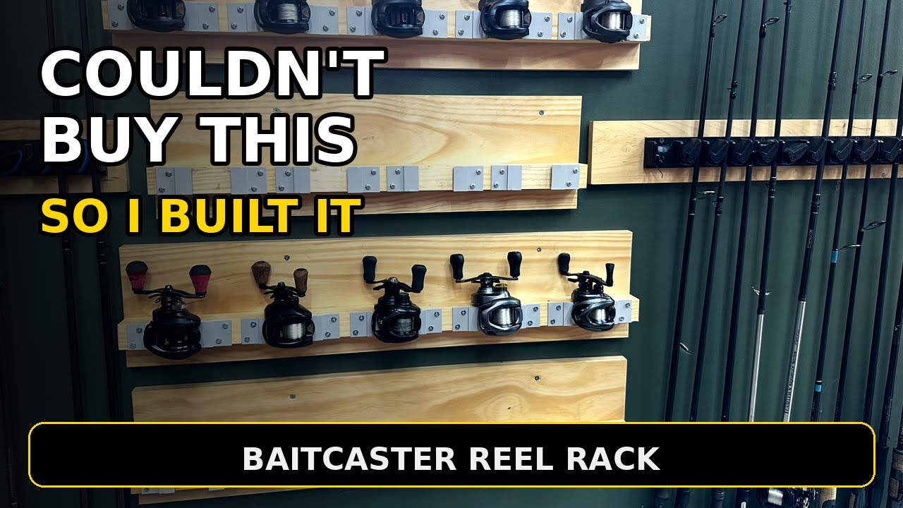 Baitcasting Reel Wall Rack: Couldn’t Buy It, So I Built It   #fishing #tackletips