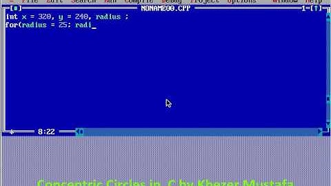 Concentric Circles in  C by Khezer Mustafa