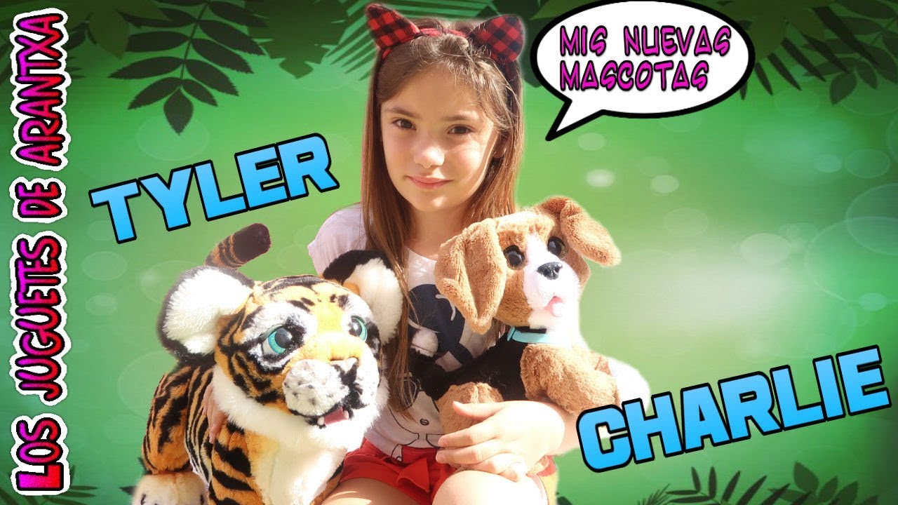dia con mis nuevas mascotas Tyler, el tigre juguetón y Charlie, el perro parlanchin + - YouTube