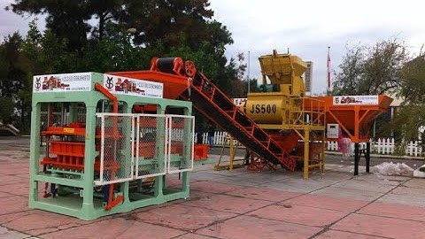 QT4-15 Automatic hydraulic concrete block cement brick production line in Uzbekistan