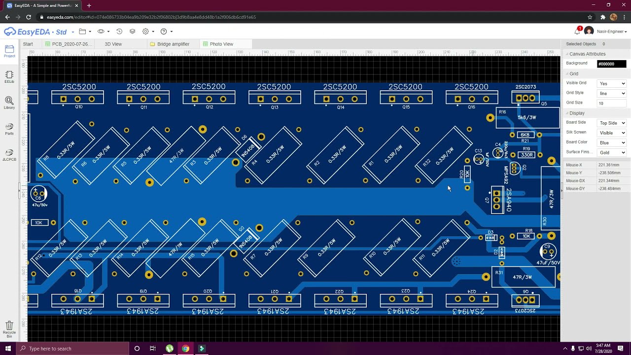 how to full Bridge amplifier | create PCB