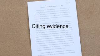 Argument Essay Citing & Analyzing Evidence