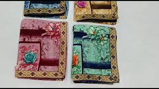 Latest Attractive Floral Print Georgette Sarees With Lace screenshot 4