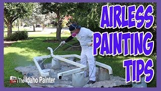 How To Paint Down Spouts.  Airless Painting Tips.