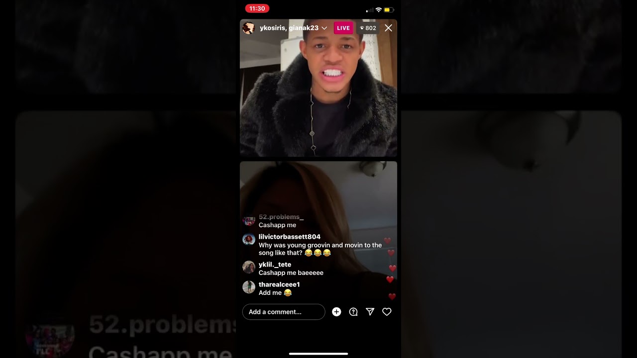 Yk Osiris on IG Live with Fans