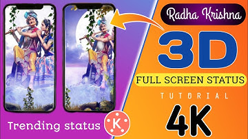 Radha krishna 3D fullscreen whatsapp status 2021 || Radha Krishna 4k Status Video Edit in kinemaster