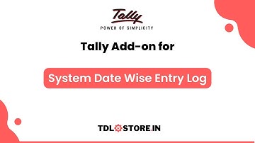 No. 1 TDL for View User Wise Vouchers Created & Altered Log Report in #Tally | System Date Wise