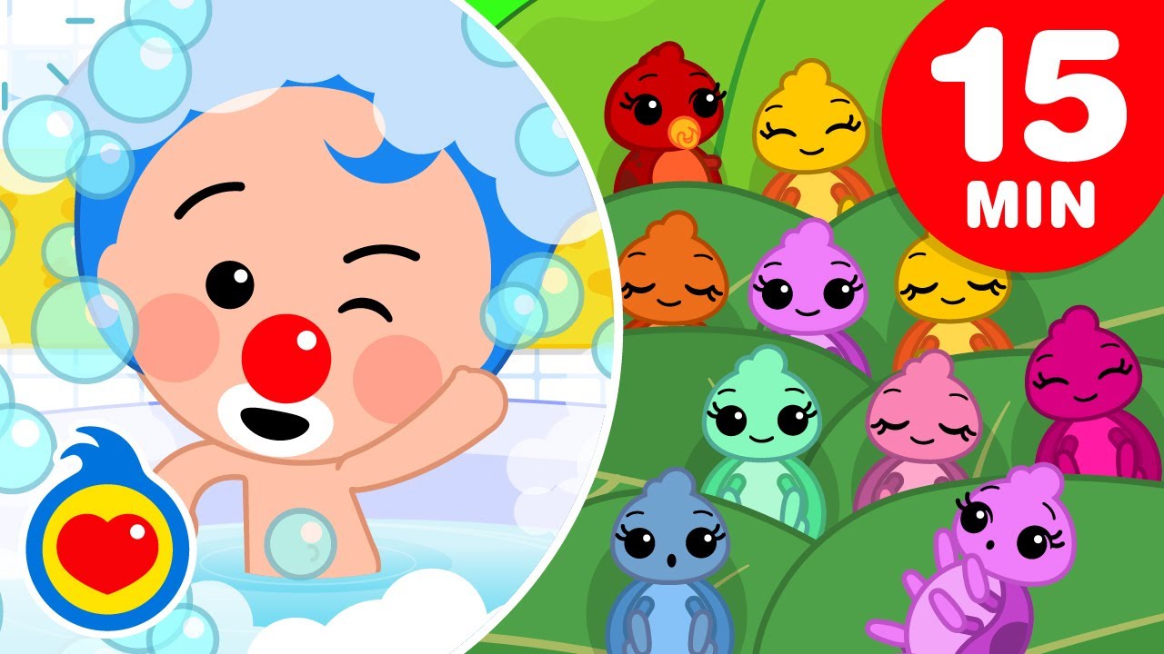 Tomar Banho 🚿 💦 🥱 |  E + Músicas Infantis para Descansar e Dormir (15 Min) | Um Herói do Coração ❤️