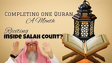 Completing 1 Quran in a month Can we read in salah & outside as well? #assimalhakeem assim al hakeem