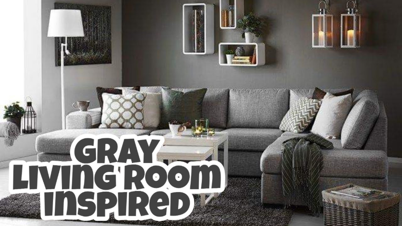 GRAY LIVING ROOM INSPIRED DESIGNS AND IDEAS - YouTube