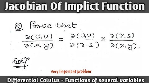 Jacobian Of Implict Function Examples | Jacobian in Hindi | problem 2