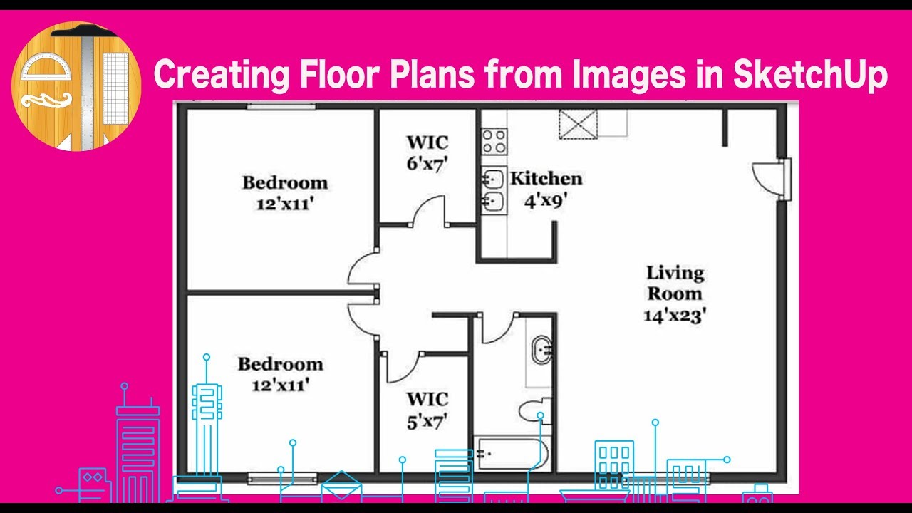 Creating Floor Plans from Images in SketchUp - YouTube