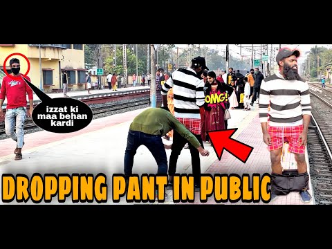 Dropping pant in public 😂 || With Epic Reaction || adi asif || pushpa Raj jhuke ga nhi sala ||