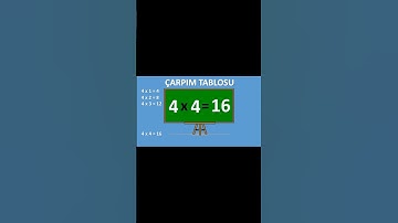 Çarpım Tablosu 4