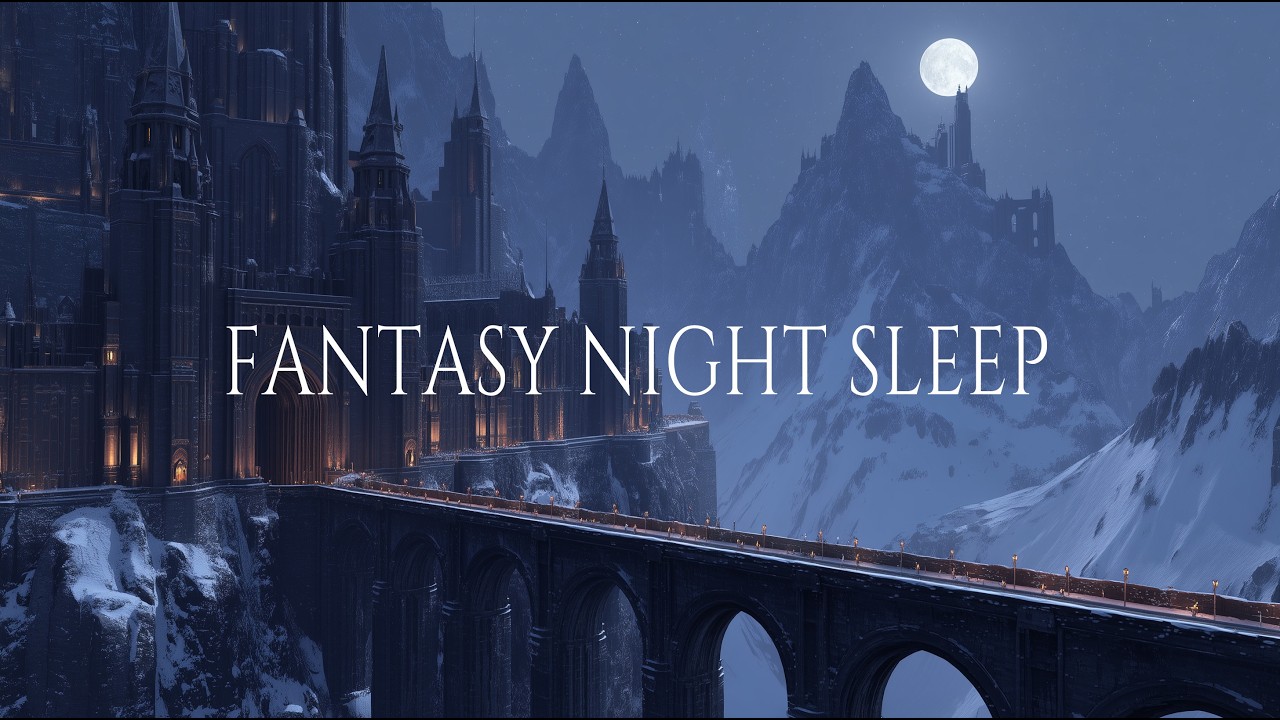 Fantasy Ambient Music – Moonlit Mountain Castle for Deep Sleep
