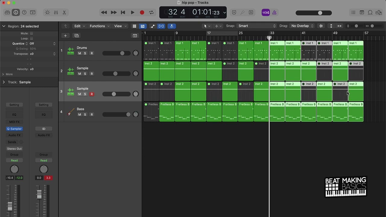The Quickest Way To Arrange A Hip Hop Beat In Logic Pro X - YouTube