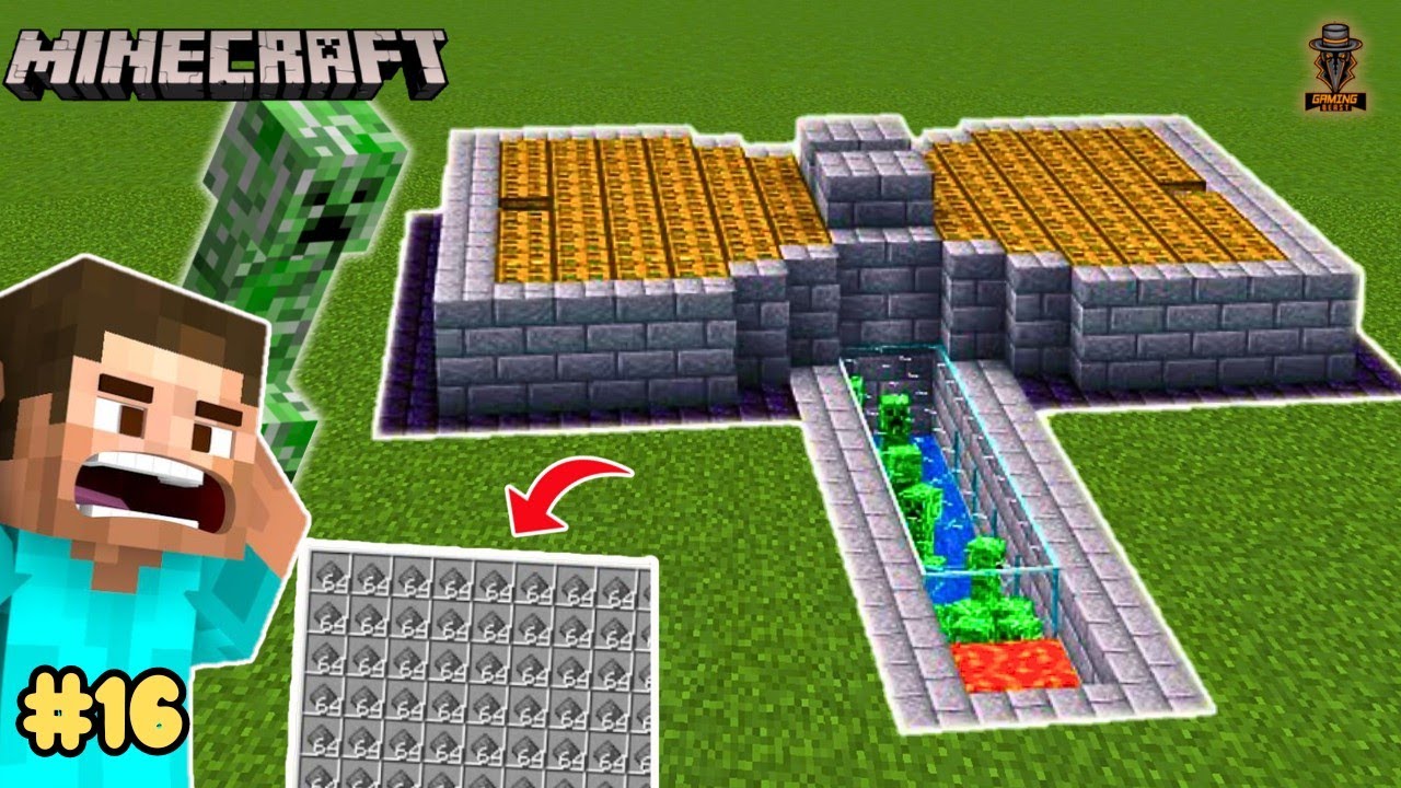 😱I MADE A HUGE CREEPER FARM IN MINECRAFT SURVIVAL | Beast Kingdom #16 ...