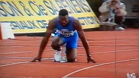 Michael  Johnson  vs  Danny Everett  400m   ( meet...