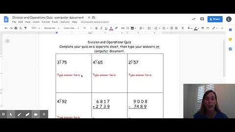 Division and Operations Quiz  computer document   Google Docs