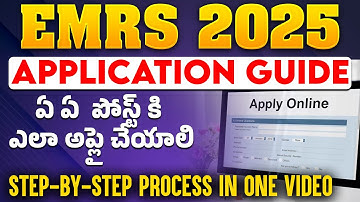 EMRS Online Application 2025 – Step-by-Step Registration & Form Fill Up Guide for all posts by GNANA
