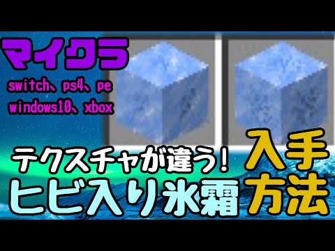 【マイクラ】テクスチャが違う氷霜の入手方法・出し方【スイッチ対応コマンド】