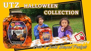 UTZ Halloween Collection Bats and Jacks Shaped Pretzels ║Josh&Sarah
