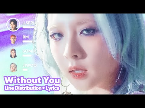 KARD - Without You (Line Distribution + Lyrics Karaoke) PATREON REQUESTED