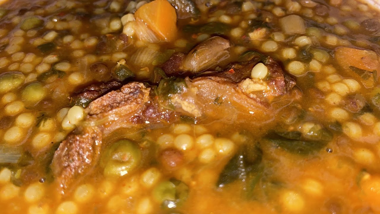 المطبخ التونسي : محمصة جارية بالخضرة و القديد