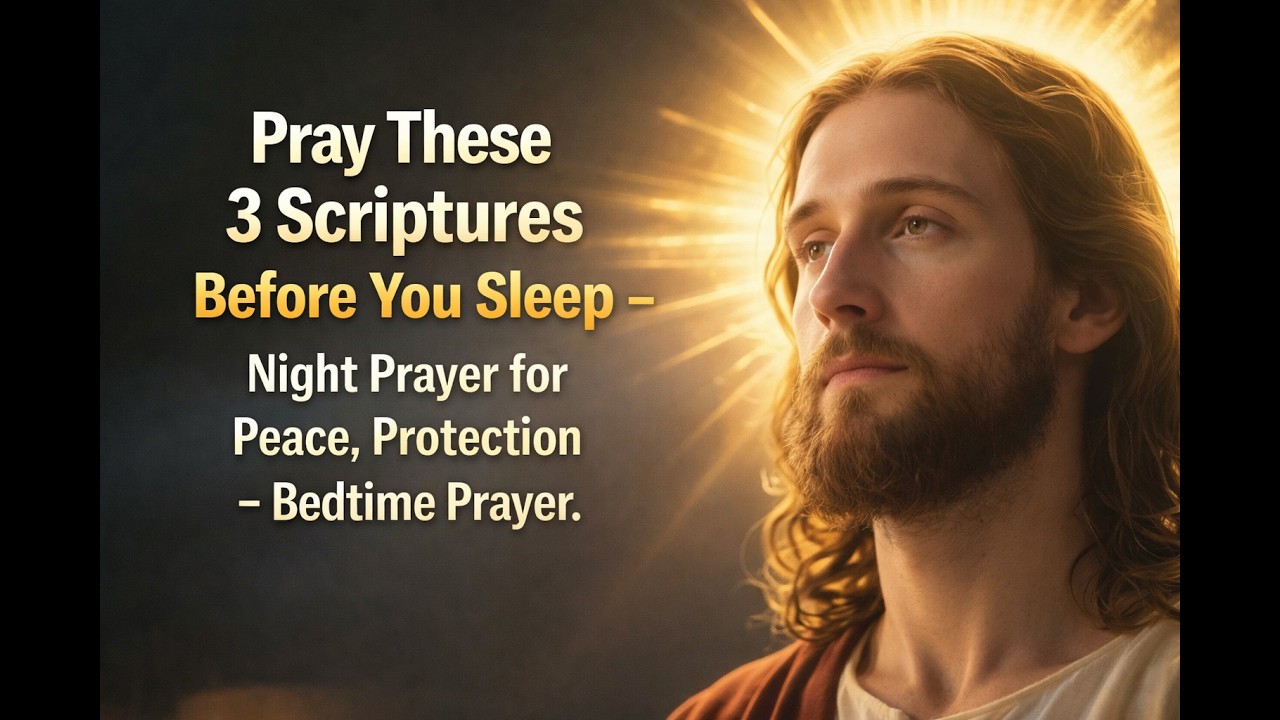 Pray These 3 Scriptures Before You Sleep - Night Prayer for Peace, Protection - Bedtime Prayer