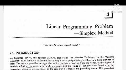 pdf , Simplex Method Kanti Swarup, M. Sc Mathe