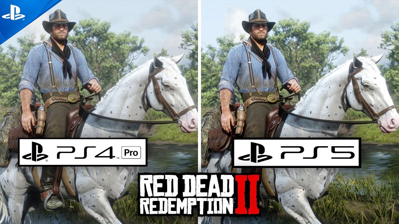 Red Dead Redemption 2 PS4 VS PS5 Graphics Comparison  Gameplay/4K/PlayStation 5 VS PlayStation 4 