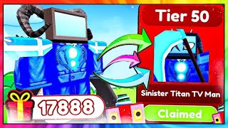 68 PART 1   SİNİSTER TİTAN TV MAN  Roblox ⛄  skibidi Toilet Tower Defense