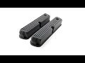 Aluminum Ford Small Block 289-302-351W-5.0L Tall Full Finned Valve Covers – Black Finish
