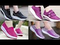 JOGGING SPORTS SHOES DESIGN FOR LADIES WITH PRICE SNEAKERS CANVAS MORNING WALK SLIP ON FOOTWEAR