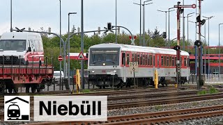 Bahnhof Niebüll – Sprungbrett nach Sylt: Autoverladung, IC mit Kurswagen, etc.