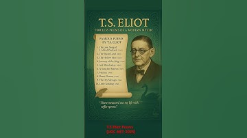 T.S Eliot #ugcnet2025 #exam #literarylegacy #englishliteratureexam #tseliot #englishliteratureexam